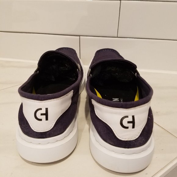 Men’s Cole Haan GRAND360 Rally Blue Canvas Penny Loafers Size 9M (C34726) EUC - Picture 4 of 9